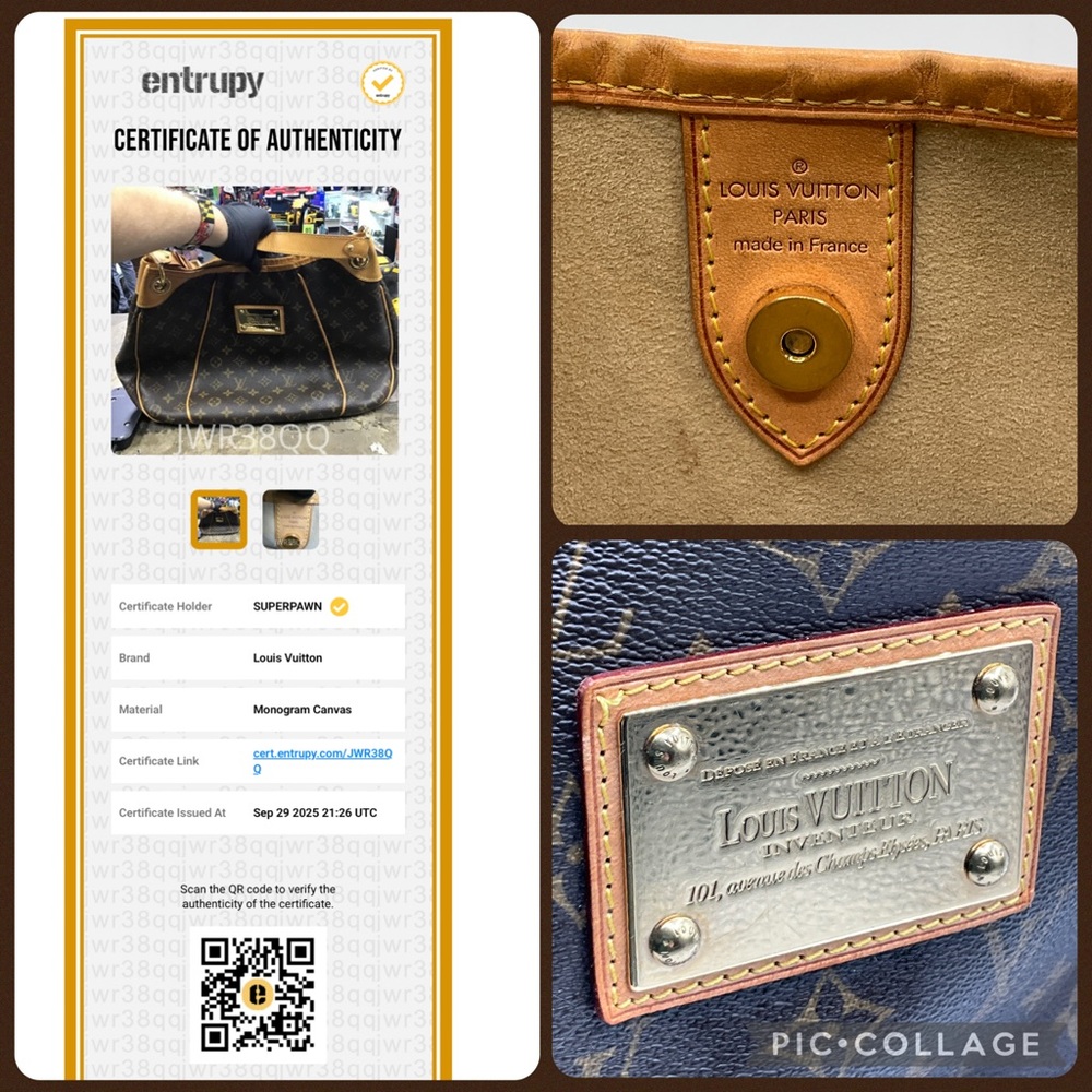 Louis Vuitton Galliera PM Monogram Brown Shoulder Bag Purse - Picture 3 of 15